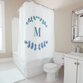 Eukalyptus botanisches Monogramm Duschvorhang (Beispiel)