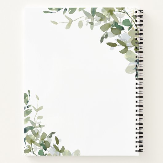 Eukalyptus Botanisches Rezept Notizblock (Rückseite)