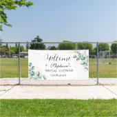 Eukalyptus Botanisches rustikales Brautparty Banner (Insitu)