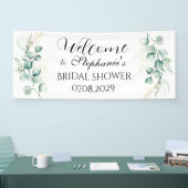 Eukalyptus Botanisches rustikales Brautparty Banner (Messe)