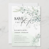 Eukalyptus Botanisches Save the Date-Foto Einladung (Vorderseite)