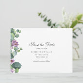 Eukalyptus Botanisches Schriftzeichen Save the Dat (Stehend Vorderseite)