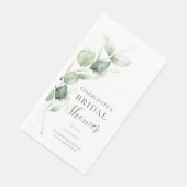 Eukalyptus Botanisches Script-Brautparty Serviette (Ecke)