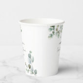 Eukalyptus Botanisches Script Minimales Brautparty Pappbecher (Rechts)