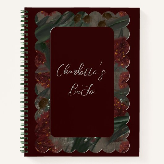 Eukalyptus Bottle Brush Floral Notebook Notizblock (Vorderseite)