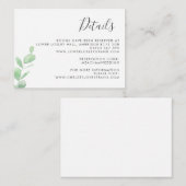 Eukalyptus Bough Wedding Begleitkarte (Vorne/Hinten)