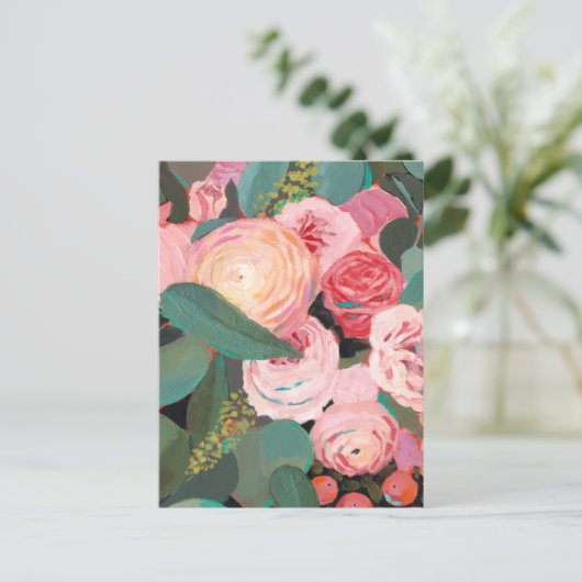 Eukalyptus Bouquet Postkarte (Stehend Vorderseite)