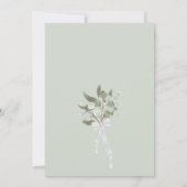 Eukalyptus Bouquet Rustic Boho Wedding Einladung (Rückseite)