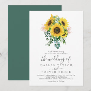 Eukalyptus Bouquet Wedding Einladung
