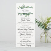 Eukalyptus Bouquet Wedding Menu Card Menükarte (Stehend Vorderseite)