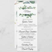 Eukalyptus Bouquet Wedding Menu Card Menükarte (Vorne/Hinten)