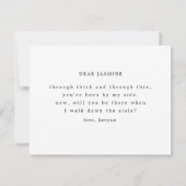 Eukalyptus Bouquet wird meine Bridesmaid-Karte sei Save The Date (Rückseite)