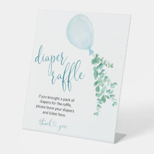 Eukalyptus Boy Babydusche Windelwanne Sockelschild
