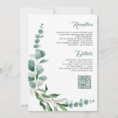 Eukalyptus Branch All in One QR Code Wedding Einladung (Rückseite)