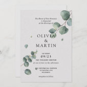 Eukalyptus Branch Wedding Einladung (Vorne/Hinten)