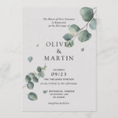 Eukalyptus Branch Wedding Einladung (Vorderseite)