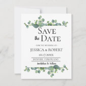 Eukalyptus Branch Wedding Save the Date (Vorderseite)