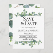 Eukalyptus Branch Wedding Save the Date (Vorne/Hinten)
