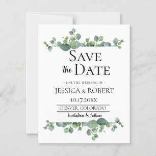 Eukalyptus Branch Wedding Save the Date