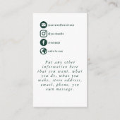 Eukalyptus Branntgrün dank Umschließkarte Begleitkarte (Rückseite)