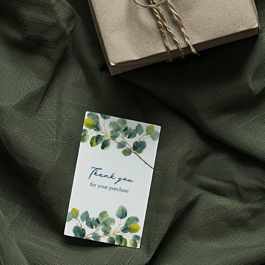 Eukalyptus Branntgrün dank Umschließkarte Begleitkarte
