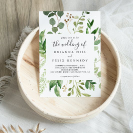 Eukalyptus brauner Blütenblut zum Hochzeitsfest Einladung