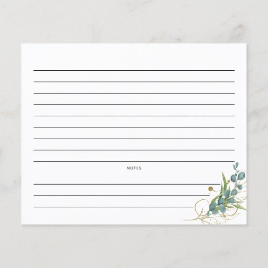 Eukalyptus-Brautparty (Rückseite)