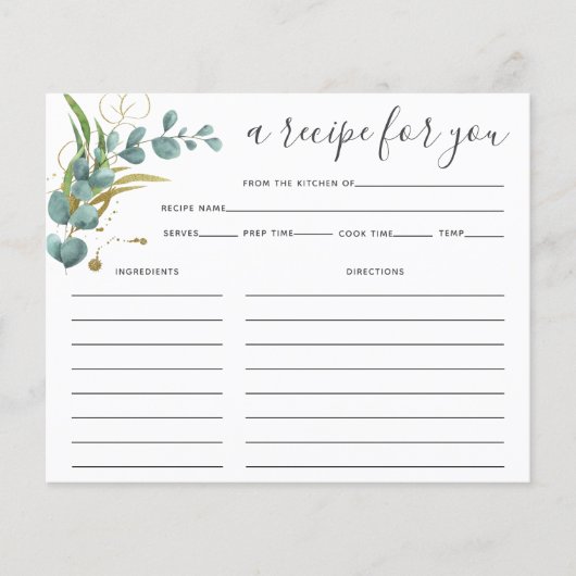 Eukalyptus-Brautparty (Vorderseite)