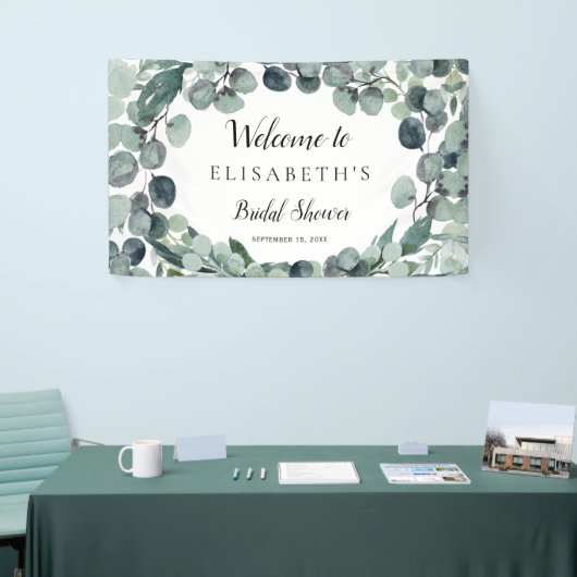 Eukalyptus-Brautparty Banner (Messeveranstaltung)