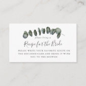 Eukalyptus-Brautparty Begleitkarte (Vorderseite)