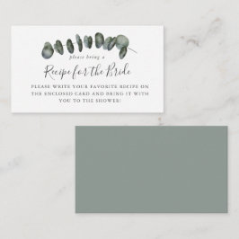 Eukalyptus-Brautparty Begleitkarte