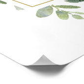 Eukalyptus-Brautparty - Begrüßungszeichen Poster (Ecke)