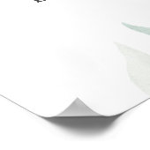 Eukalyptus-Brautparty-Begrüßungszeichen Poster (Ecke)