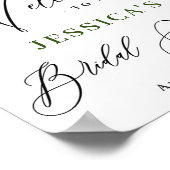 Eukalyptus-Brautparty-Begrüßungszeichen Poster (Ecke)