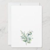 Eukalyptus Brautparty Bingo Game Einladung (Rückseite)