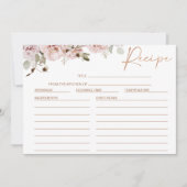 Eukalyptus-Brautparty Blush Blumenkarte Einladung (Vorderseite)