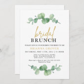 Eukalyptus Brautparty Brunch Einladung (Vorne/Hinten)