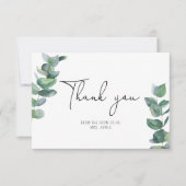 Eukalyptus - Brautparty Dankeschön-Karte Karte (Vorderseite)
