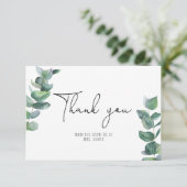 Eukalyptus - Brautparty Dankeschön-Karte Karte (Stehend Vorderseite)