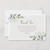 Eukalyptus-Brautparty Dankeskarte (Vorderseite)