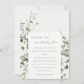 Eukalyptus-Brautparty Dankeskarte (Vorderseite)