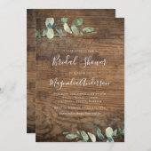 Eukalyptus-Brautparty Einladung (Vorne/Hinten)