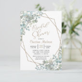 Eukalyptus-Brautparty Einladung (Stehend Vorderseite)