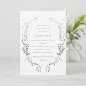 Eukalyptus-Brautparty Einladung (Stehend Vorderseite)