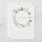 Eukalyptus-Brautparty Einladung (Rückseite)