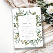 Eukalyptus-Brautparty Einladung