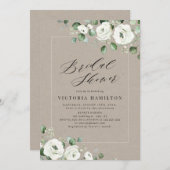 Eukalyptus-Brautparty Einladung (Vorne/Hinten)