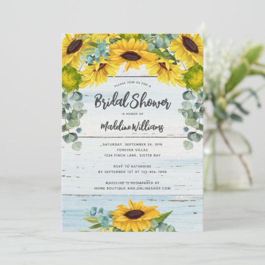 Eukalyptus-Brautparty Einladung (Stehend Vorderseite)