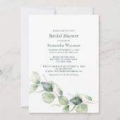 Eukalyptus-Brautparty Einladung (Vorderseite)