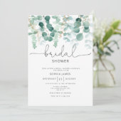 Eukalyptus-Brautparty Einladung (Stehend Vorderseite)